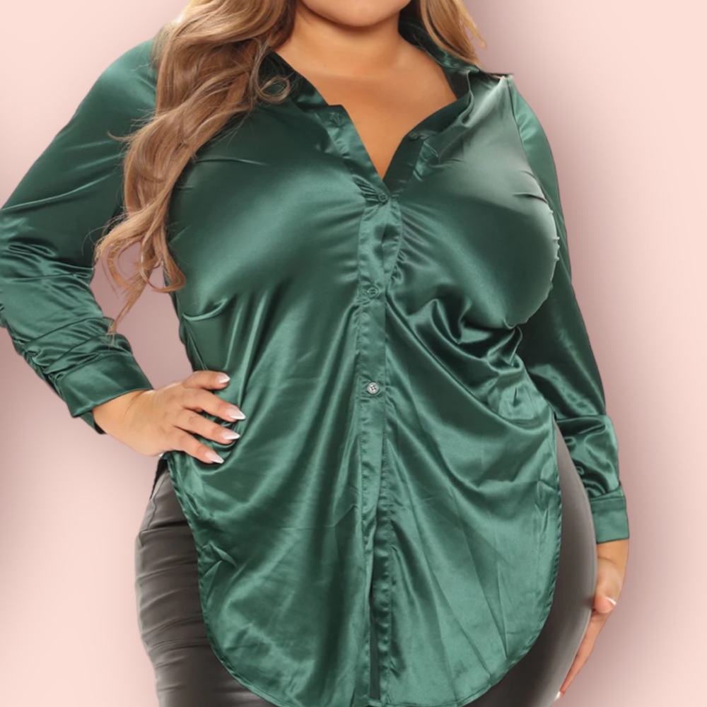 Silky Olive Shirt
